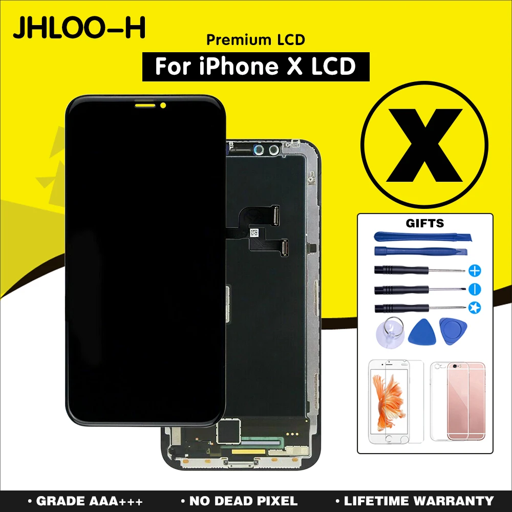 

Grade AAA LCD Display Replacement For iPhone X OLED Quality LCD Module with Touch Screen Digitizer Assembly No Dead Pixel