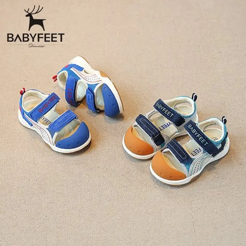 Babyfeet Functional Sandal 2017 New Arrival Boys closed toe Sandals Children shoes Little baby girl boy Toddler Kids beach shoes babyfeet newborn baby boy shoes toddler sandals leather non slip kids shoes 0 1 years old boy girl children infant infantile