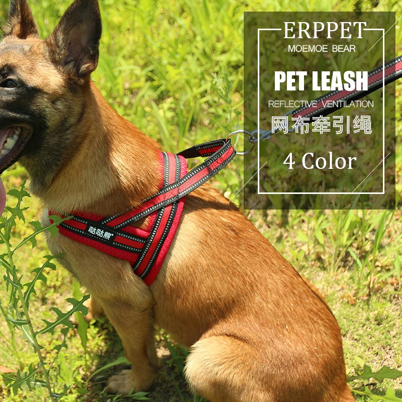 Pet Dog Harness Reflective Soft Breathable Adjustable Dogs Harnesses