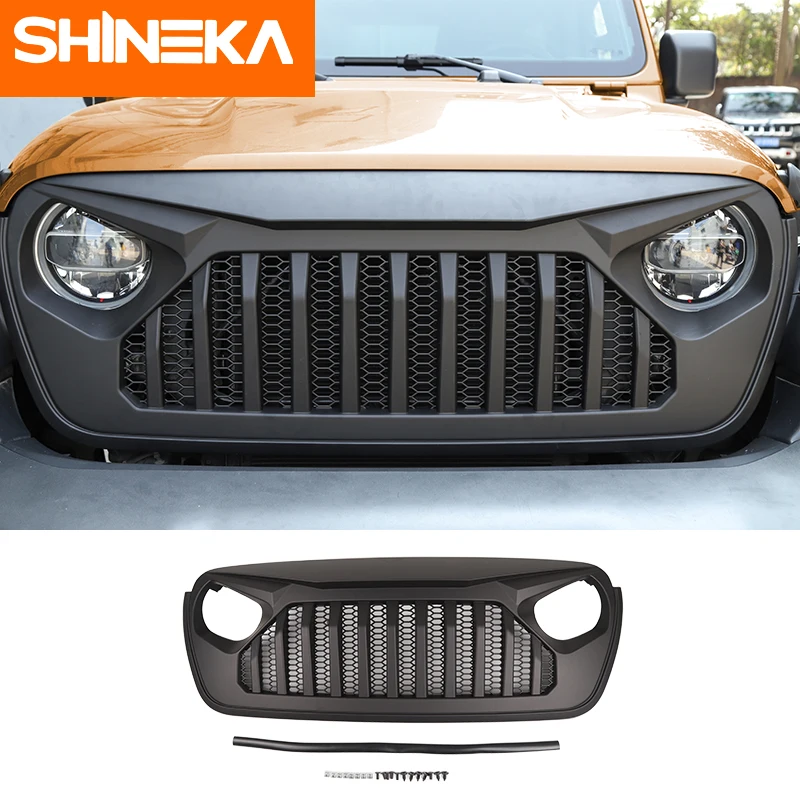 

SHINEKA Racing Grille For Jeep Wrangler JL Car Front Racing Grille Decoration Cover Accessories For Jeep Wrangler JL 2018-2019