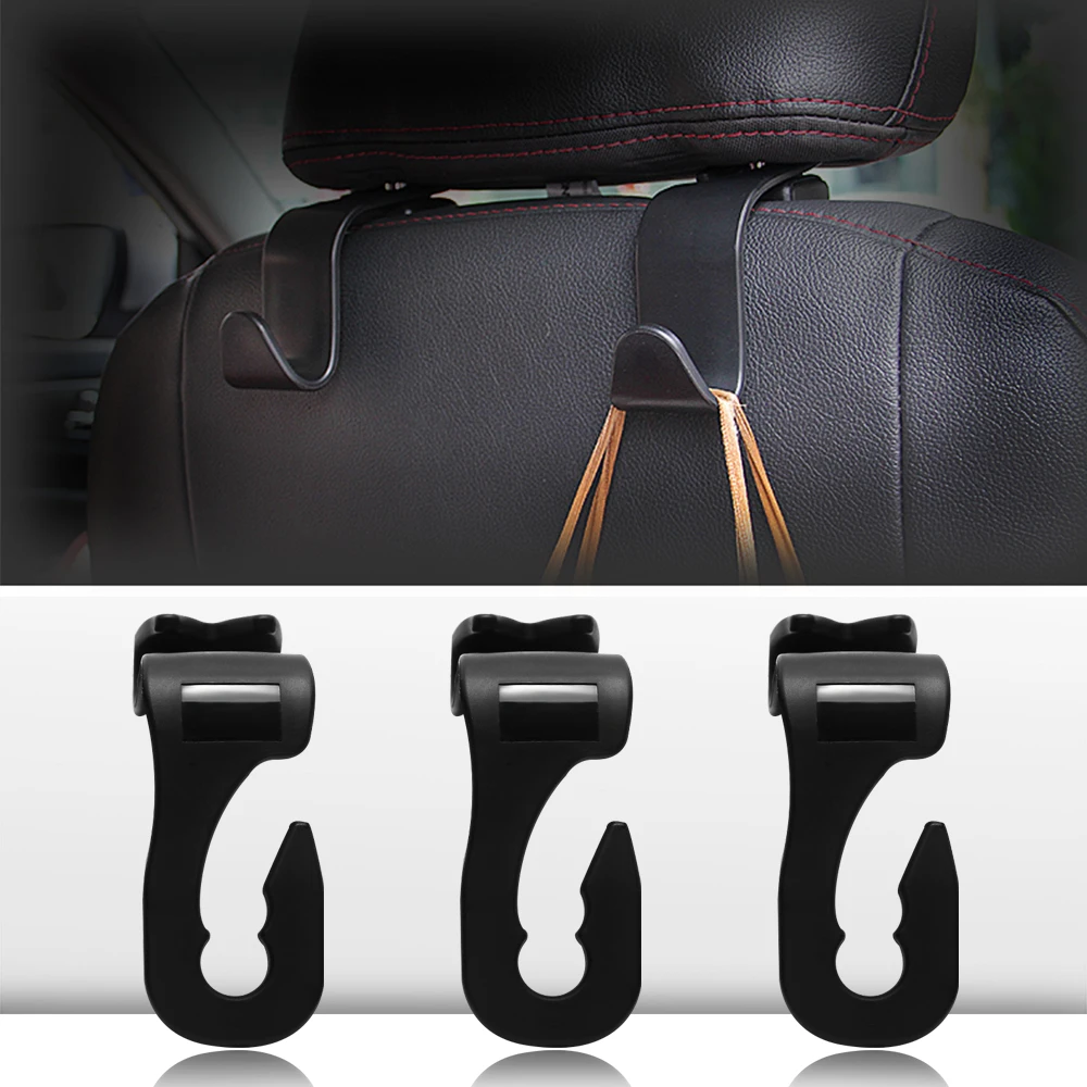 

Creative Car Back Seat Headrest Hide Hanger House Storage Hooks For Groceries ABS Plastic Bag Handbag