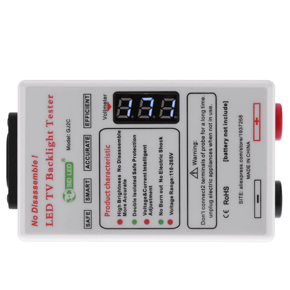 

Digital Meter Portable LED TV Backlight Tester Strip Light Lamp Bead Diode Testing Tool AC110-265V DC0-300V