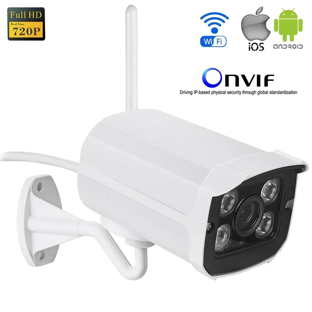 

Lens 2.8mm 720p wifi ip camera security P2P wireless IP network outdoor waterproof ip66 infrared LED IR Cut night vision