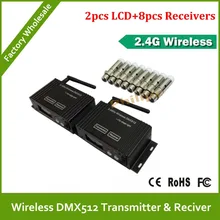 Быстрая Бесплатная Доставка DHL 2.4 г беспроводной DMX 512 приемник передатчик стабильность сигнала LED dmx-контроллер дискотека светодиодные Show DMX