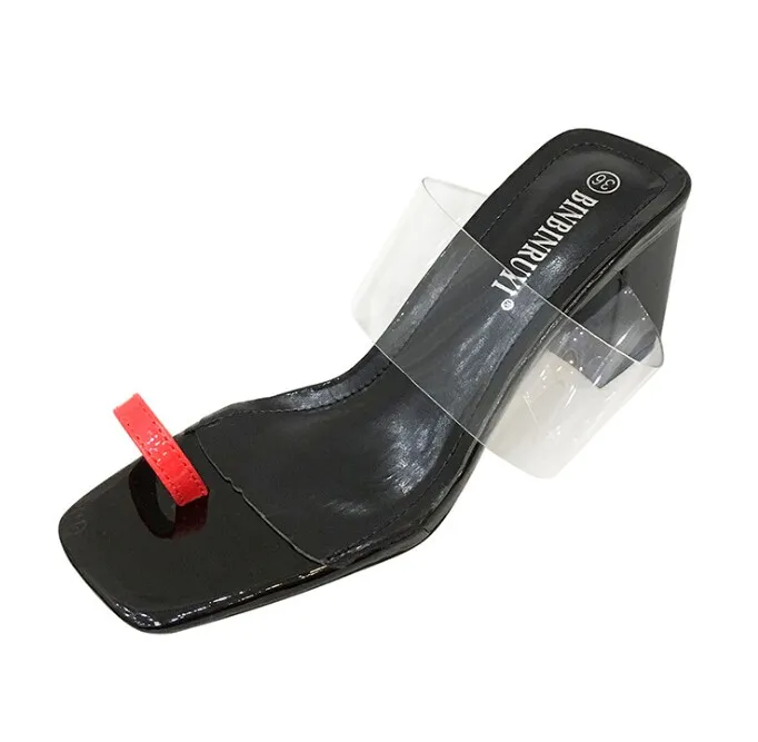 Летняя обувь chaussure femme женские повседневные модные сандалии прозрачная пляжная