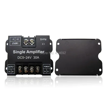 

DC5-24V 30A Singal Amplifier Single Color Led Data Repeater Signal Amplifier Iron Shell Black Color For Led Strip Light