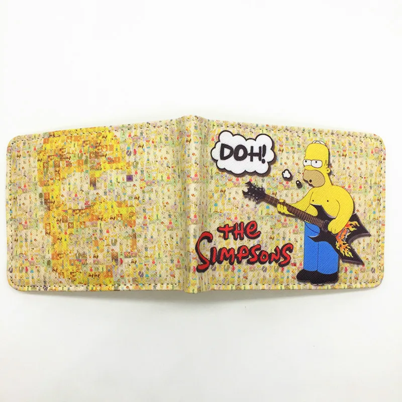 Comics One Punch Man Звездные войны кошелек с логотипом кредитный держатель для карт мультяшный кошелек - Цвет: Simpsons B