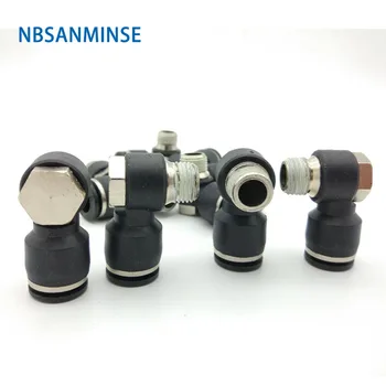 10Pcs/lot PH M5 1/8 1/4 3/8 1/2 Plastic Pneumatic Fitting Male Banjo Fitting  for PU PA12 Tube Automation Parts NBSANMINSE 1