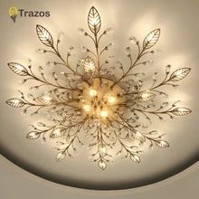 Современный роскошный светодиодный потолочный светильник с кристаллами Lustre de cristal, хрустальный шар, потолочный светильник для дома, гостиной, осветительные приборы