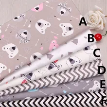 160 см x 50 см Ткань с медведем для младенцев, детское постельное белье, ткань из хлопка, Лоскутная Ткань, tecidos, стеганая швейная ткань