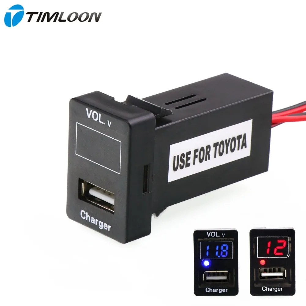 5V 2.1A USB Interface Socket Car Charger and Voltage Meter Battery