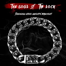 Байер Новинка года Прохладный Череп браслет для человека 316 Нержавеющая сталь человека высокое качество изделия BC8-045