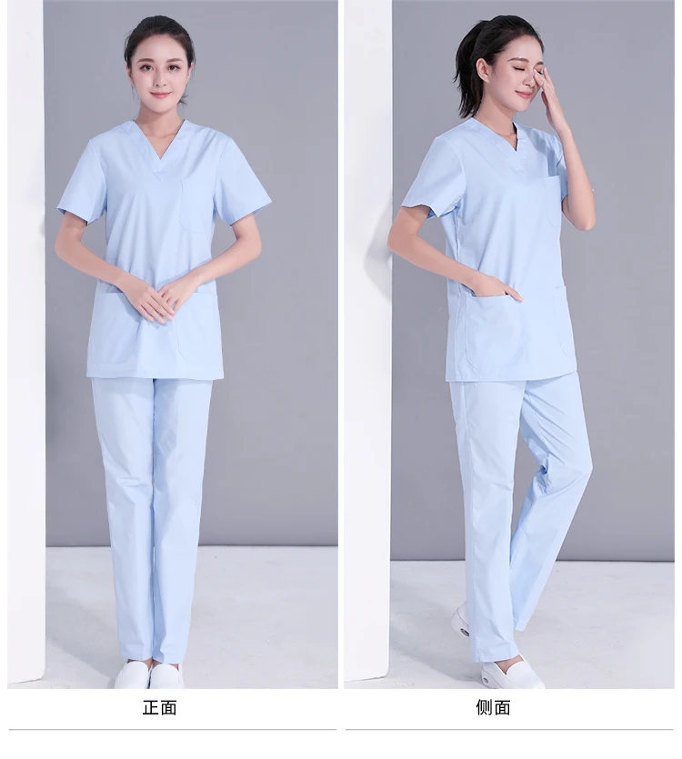 Новая больница женские медицинские одежда костюм лаборанта, стоматолога тонкий хирургические халаты Медицинские комплекты Медицинские