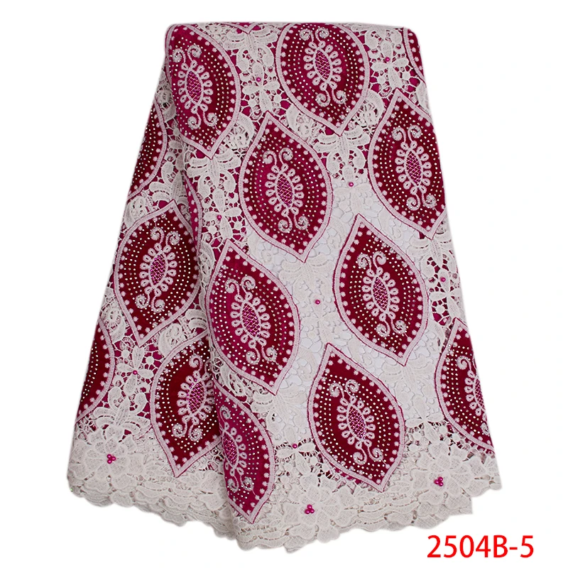 Африканская кружевная ткань гипюр кружевная ткань высокого качества вышитые нигерийские кружевные ткани с камнями бисером KS2504B-2
