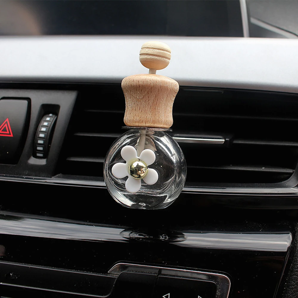 

Car Perfume Clip Empty Glass Bottle Automobile Interior Decoration Ornament For Auto Vent Outlet Fragrance Scent Smell Diffuser