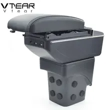 Vtear для Ford Focus 2 подлокотник коробка зарядка через usb интерфейс повысить MK2 центральный магазин коробка содержание обладатель Кубка пепельница аксессуары