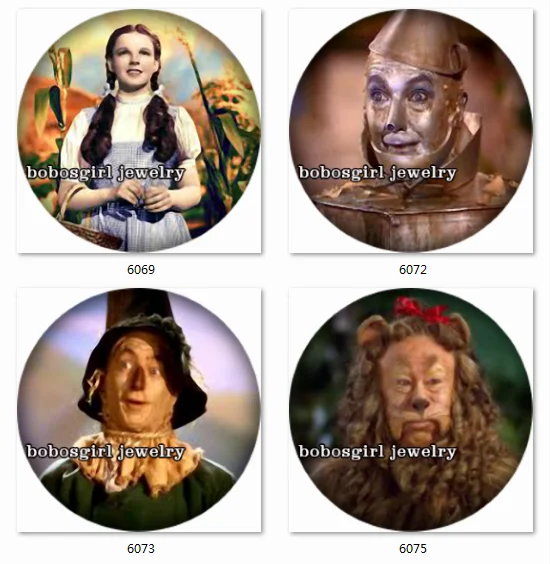 

SN1340 wizard of oz snap button Jewelry badge holder Locket
