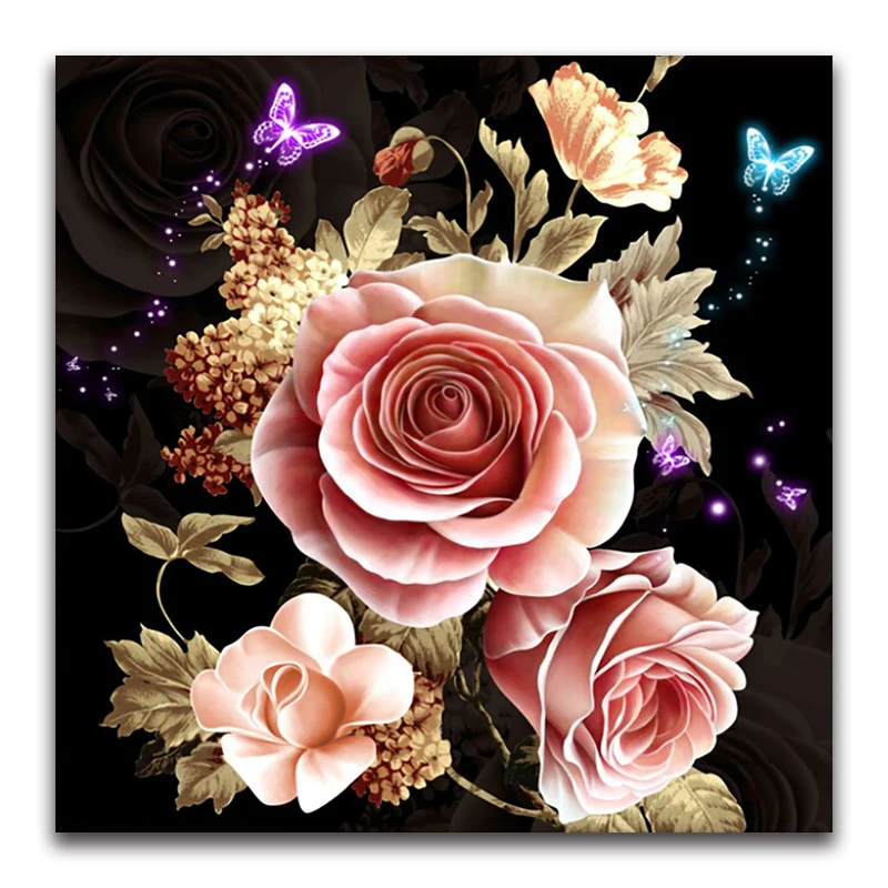 5D diy diamond Painting Cross Stitch Resin Drill 3d diamond embroidery snowman picture Mosaic pattern Butterfly flower gift