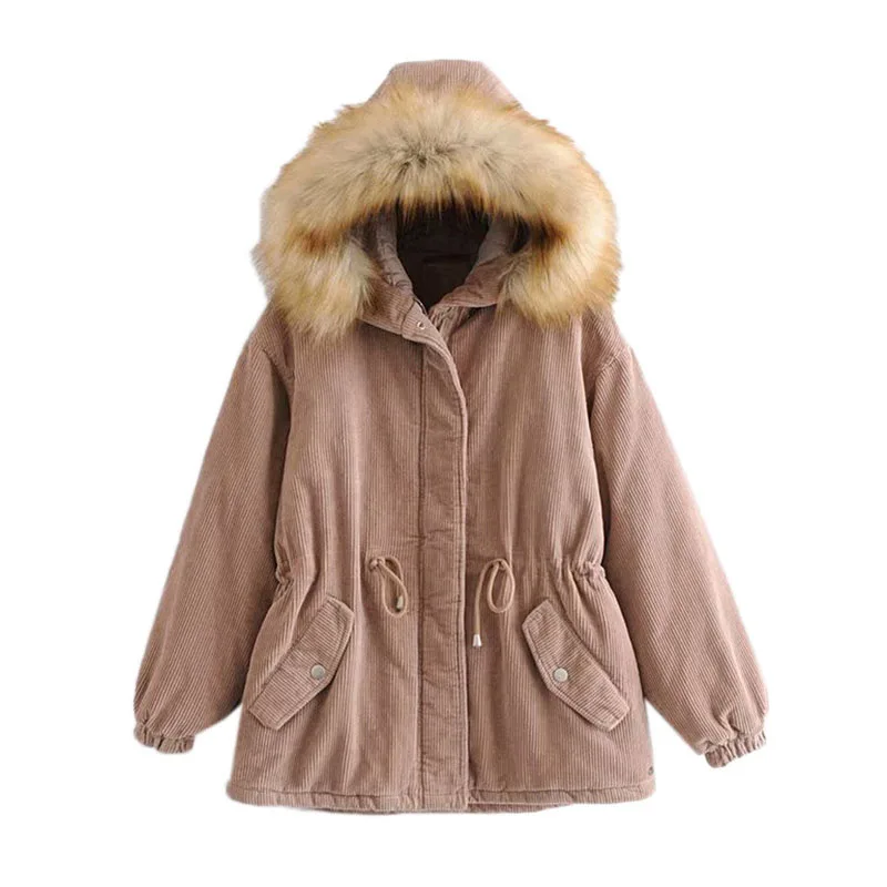 Winter women cotton Vest Casual Solid long hooded