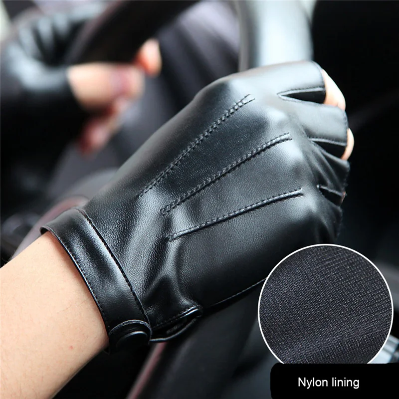 Half-палец Pu кожаные перчатки мужской палец тактика открытый езда половины перчатки мужские осенние и зимние тонкие перчатки PM013PN-5