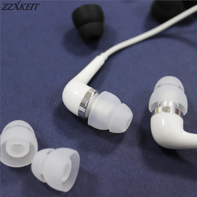 4pairs Universal Two Layer Silicone Inear Earphone Ear Plug Earphones