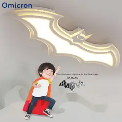 Omicron Современный Железный светодио дный светодиодный креативный Бэтмен люстры детская лампа для гостиной Детская комната блеск лампы