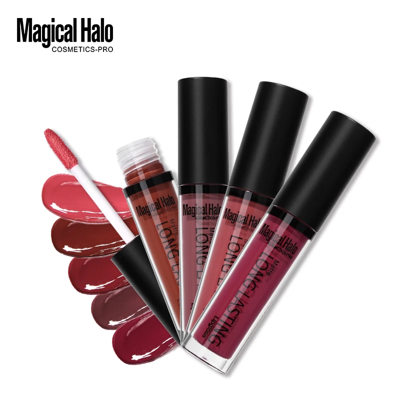 

1-19 Colors Magical Halo Pro Matte Liquid Lipstick Waterproof Lip Gloss Long Lasting Lipgloss Tattoo Makeup Nude Batom Berry Red