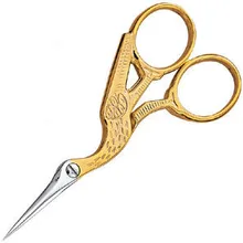 Новинка, 1 шт., винтажные Серебристые высокие стальные ножницы в форме Герона, швейные ножницы 9 см