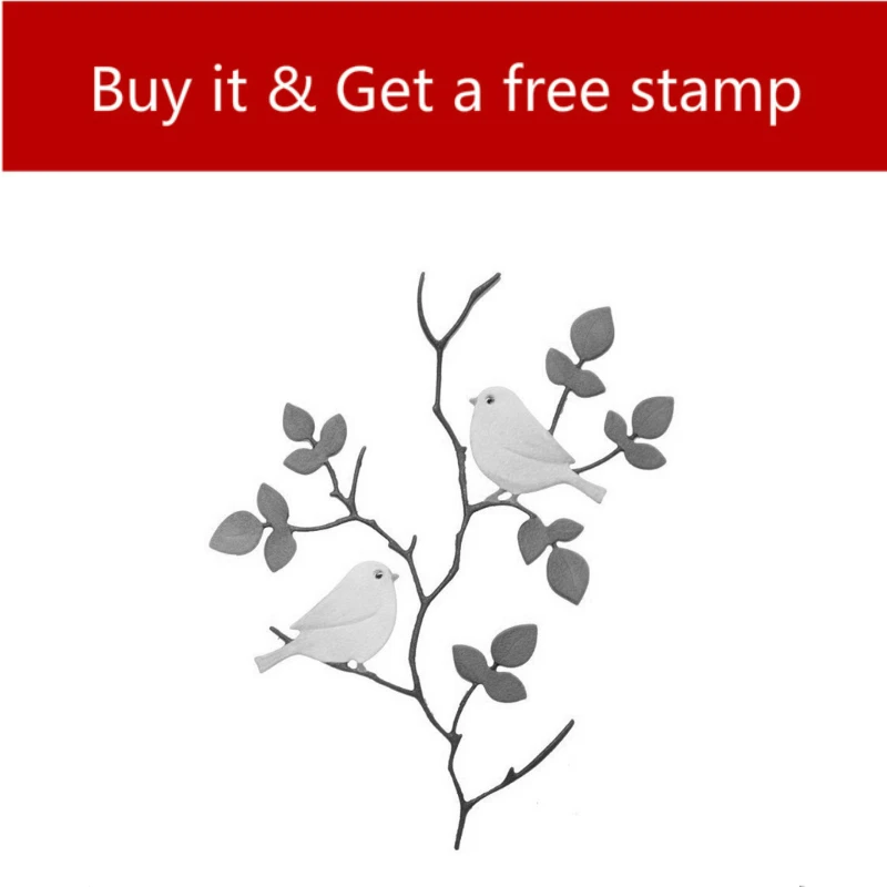 

GJCrafts Love Birds Dies Metal Cutting Dies New 2019 for Card Making Scrapbooking Making Embossing Stencil Craft Tree Dies
