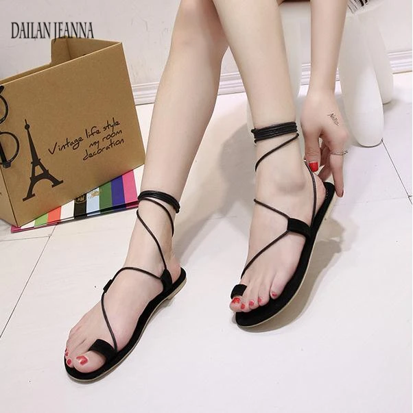 

Summer 2018 new Roman sandals flat with flat soles sexy bohemian casual sandals wholesale
