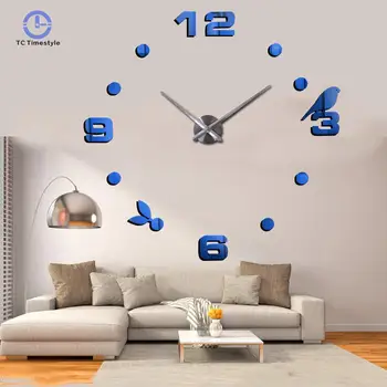 

Stylish Minimalist Wall Clock Living Room DIY Mirror Creative Home Decorations Modern Silent Mute Wall Clocks