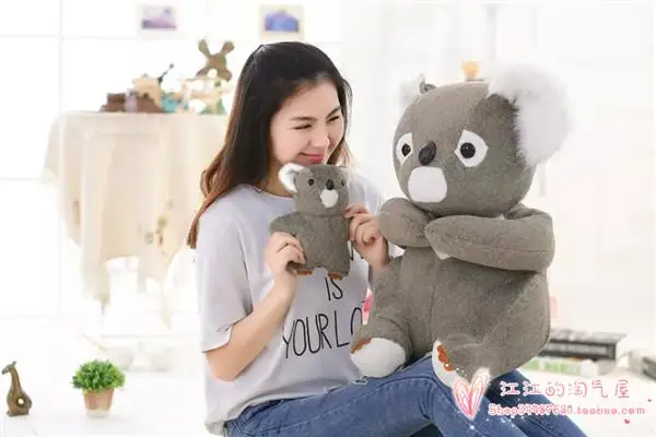 

large 60cm gray koala mother& child plush toy soft throw pillow toy Christmas gift h801