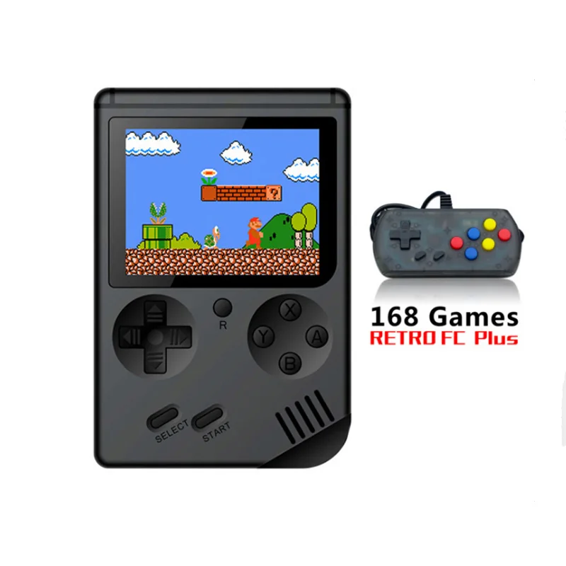 

Portable Retro Mini Pocket Handheld Game Player Easy Operation USB Charging 168 Classic Games Support TV Output Vido Gam