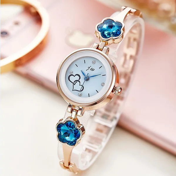 

New Korean version of high-end watches Women's brand fashion ladies rhinestone fashion bracelet student steel belt women's watch