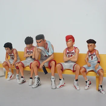 

Anime Slam Dunk Shohoku White pvc Figure Miyagi Akagi Rukawa Mitsui Hanamichi Sakuragi GK Toy For Boys