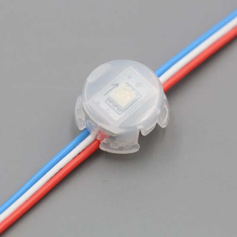 

20mm diameter;DC5V;WS2811 addressable RGB full color led smart module;0.24W(one 5050 SMD LED);IP68;50pcs a string