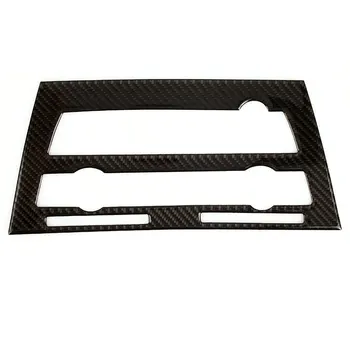 

Carbon Fiber Car CD Console Trim Cover Car AC Panel Trim Cover Decor Trim Car Interior Truck Parts Black