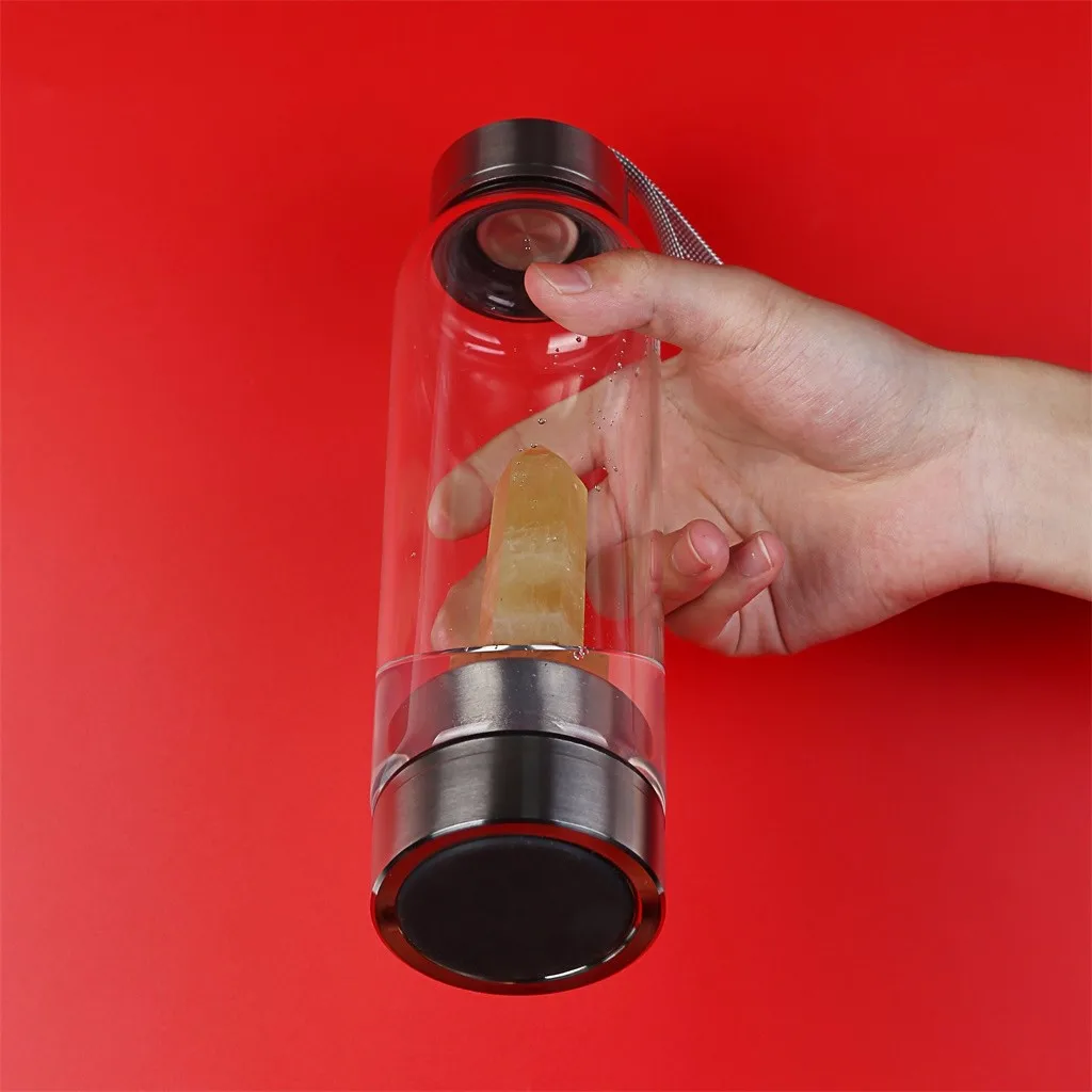 Горячая Прямая Натуральный прозрачный кристалл целебное обелисковое палочка Elixir кварцевые бутылки для воды Инструменты