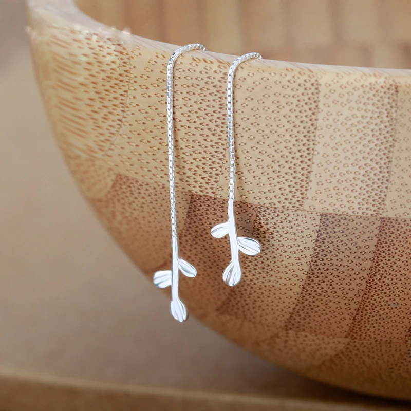 

925 Sterling Silver Long Fringed Ear Line For Women Casual Style Girl Earings Personality Sterling-silver-jewelr