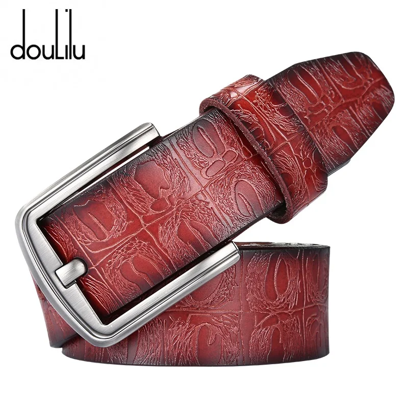 

Belts For Men Crocodile Genuine Leather Luxury Brand Strap Female Pin Buckle Fancy Vintage High Quality Women's Jeans Boho Belt