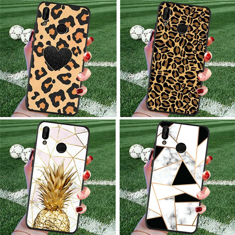 

Leopard marble For Huawei P8 P10 P20 P30 Mate 10 20 Honor 8 8X 8C 9 V20 20i 10 Lite Plus Pro Case Cover Coque Etui Funda Capa