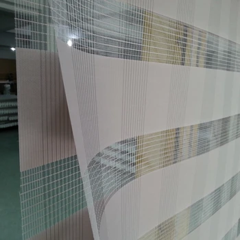

Custom Made Size Translucent 100% Polyester Roller Zebra Blinds in Grey Window Shade Curtains for Living Room 5 colors