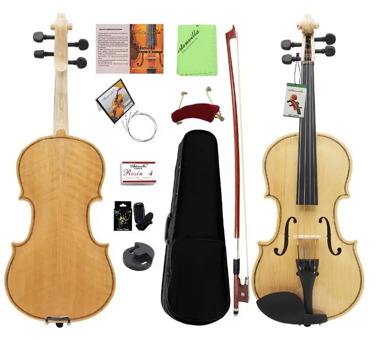 

free shipping Violin AV01 Natural Tiger Stripe Bright Violin Learns to Practice Violin