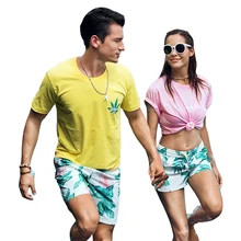 Одежда для плавания пара серфинга шорты для мужчин женщин плавки-боксеры полиэстер бордшорты Спорт пляж бег купальник для возлюбленного