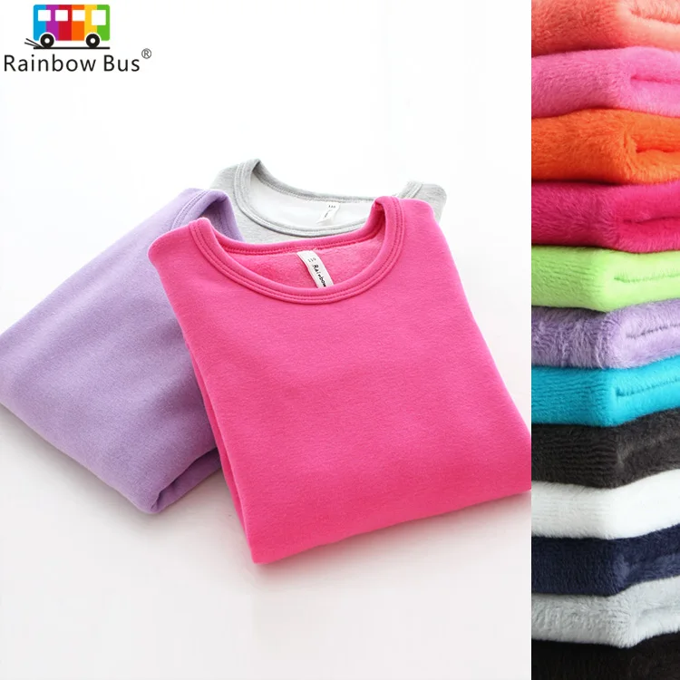 

2-11Y T-shirts for Girls Autumn Winter Casual Candy Color Kids Shirts Solid Cotton Bottoming Tops Boy T Shirt Tees Girl Clothing