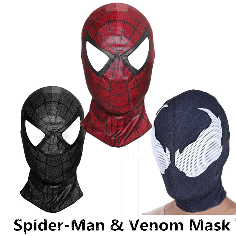 High Quality Spiderman Venom Mask Adult Spider man Lenses Cosplay