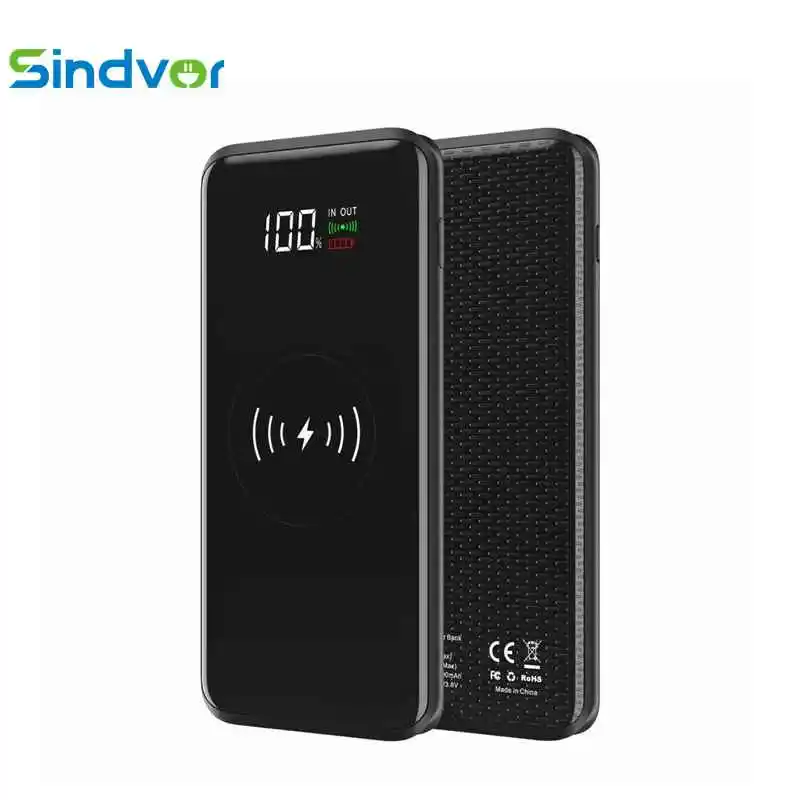 

10000mAh QI Wireless Charger Power Bank For iPhone Samsung Xiaomi Powerbank Dual USB Charger Wireless External Battery Pack