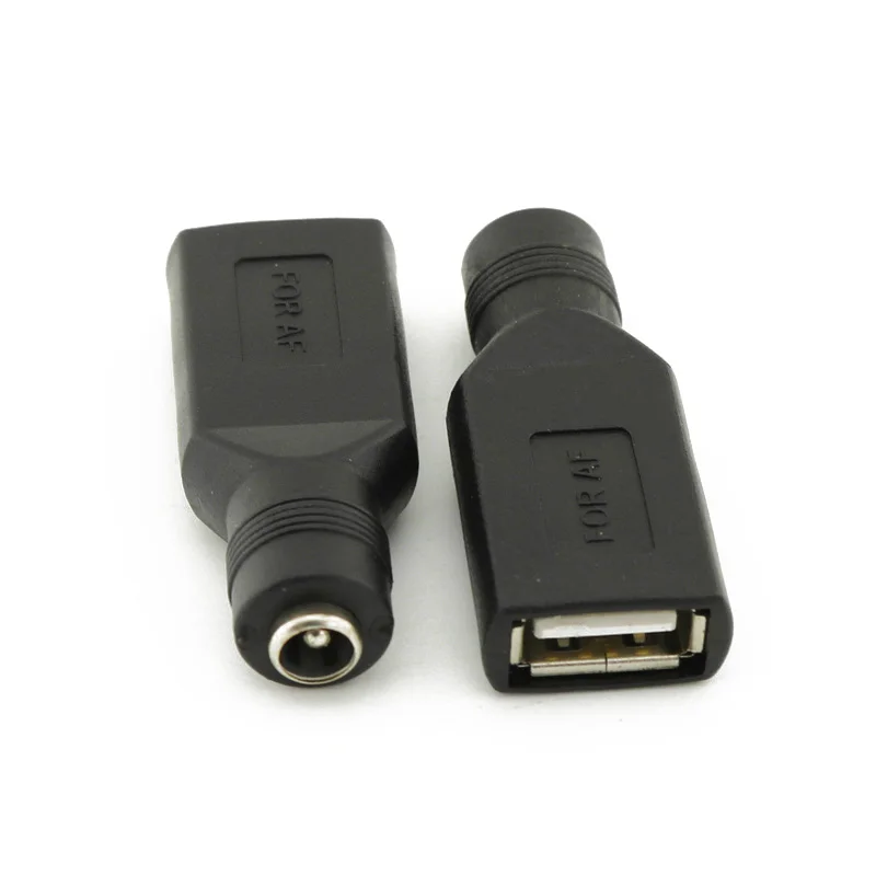 Флеш-накопитель USB с гнездовым до 5,5 мм x 2,1 мм Женский DC Мощность преобразователь, зарядное устройство, адаптер соединитель HSJ-19