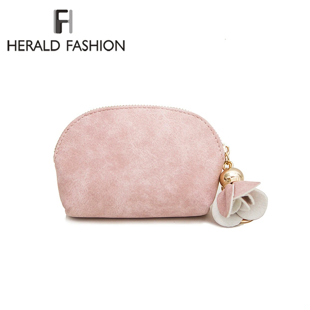 

Herald Fashion Short Women Wallet Flower Tassel Zipper Purse For Girl Small Leather Wallet Female Credit card Holder Coin Pocket