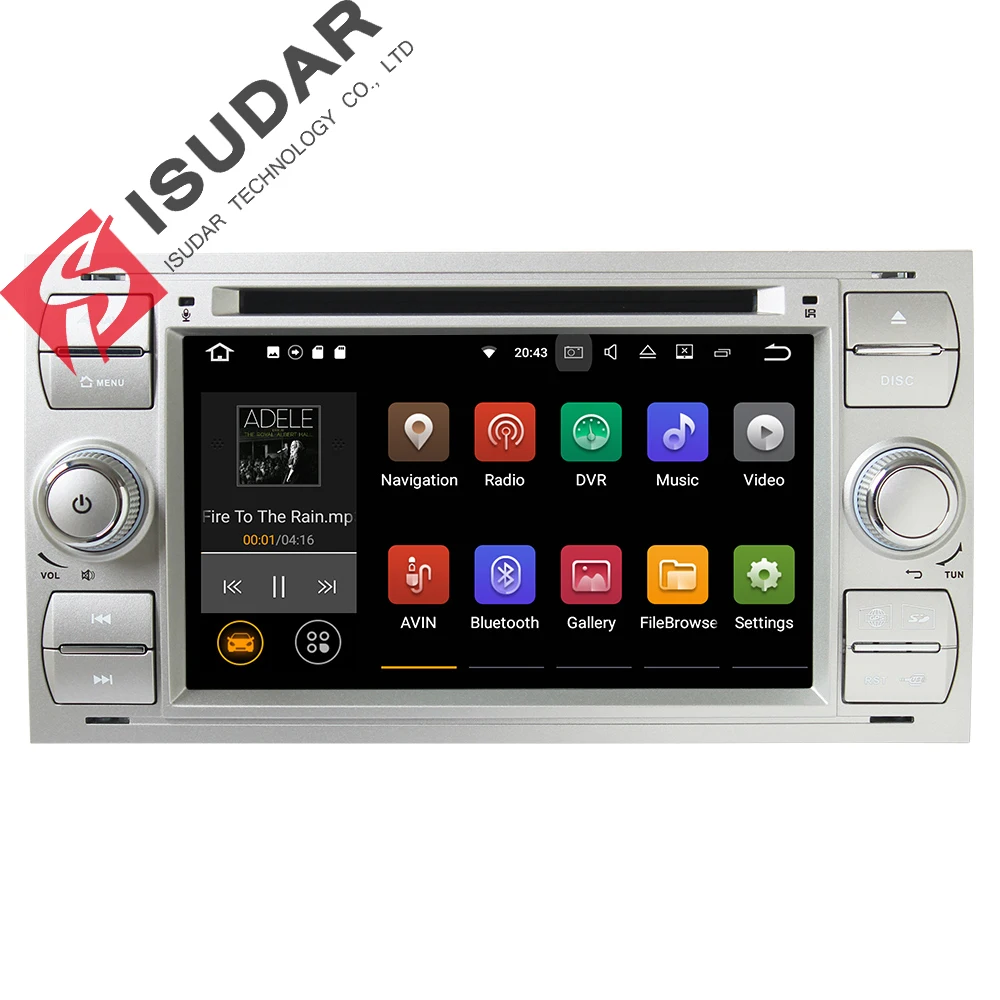 Android 7.1.1 Two Din 7 Inch Car DVD Player For Ford/Mondeo/Focus/Transit/C-MAX/S-MAX/Fiesta RAM 2G GPS Navigation Radio WIFI